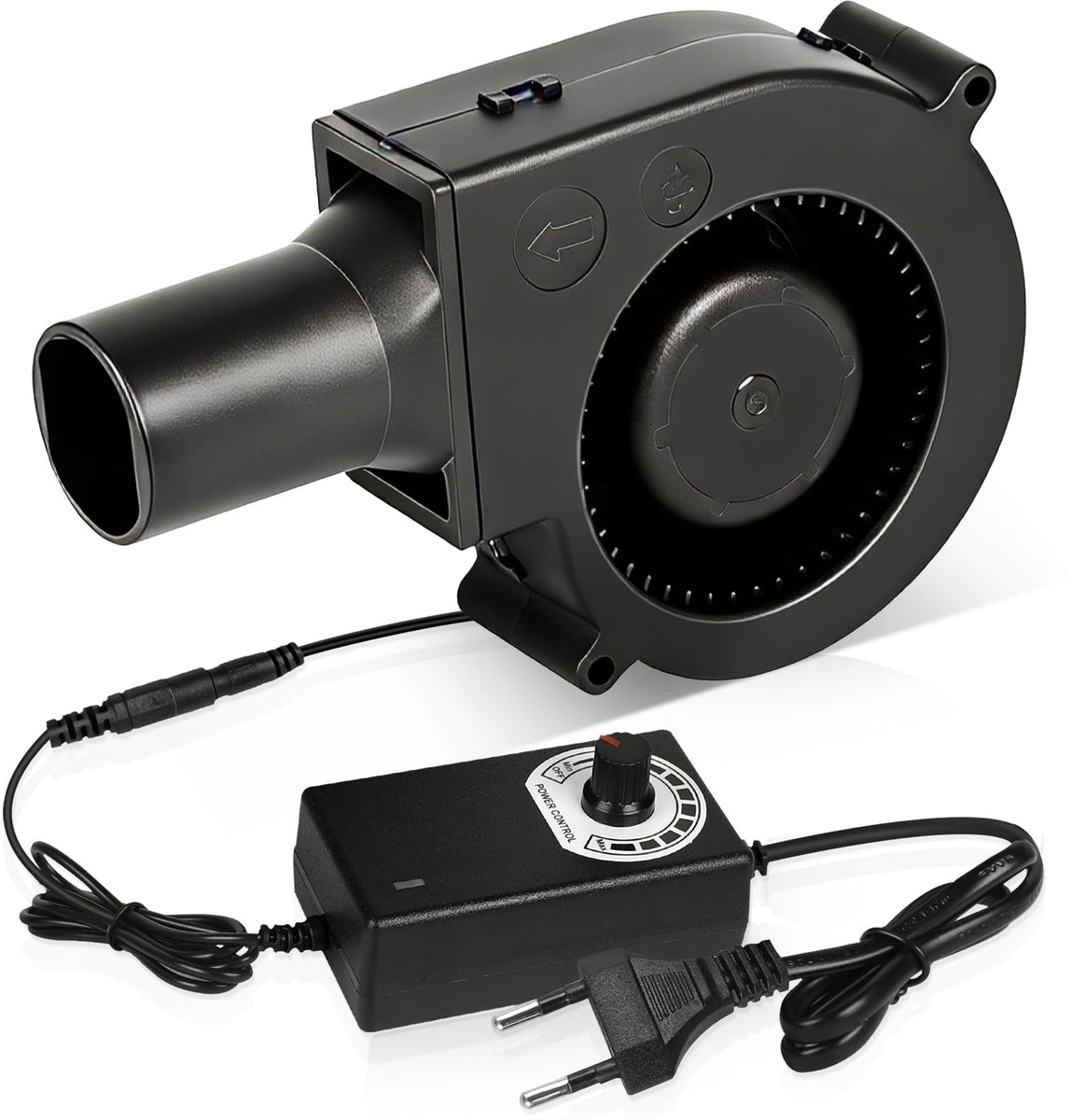 Dailygoods - Radiale Ventilator 12 V met Snelheidsregelaar