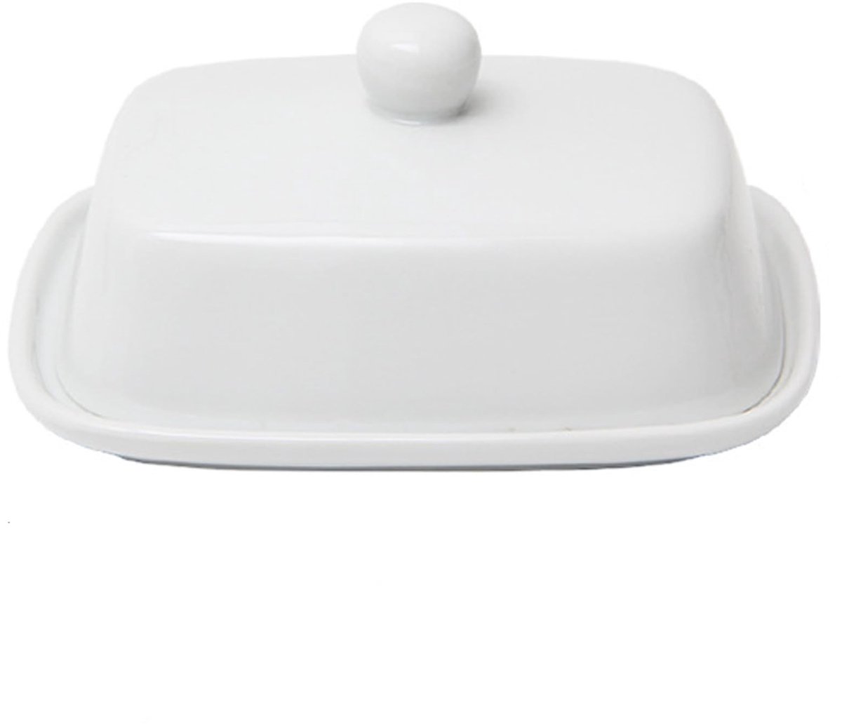 Dailygoods- Botervloot met Deksel - Keramiek - Botertray - Boterkoeler - 16,5 x 13,3 x 8 cm - Praktische Must-Have - Boterbakje