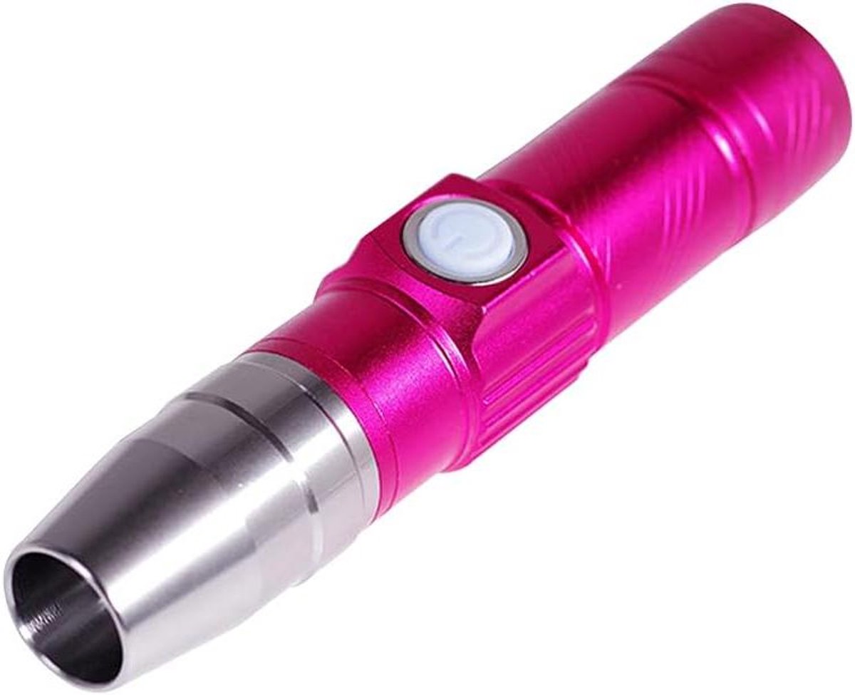 Nageldroger Zaklamp - Mini UV Lamp - Nagelgel Drogen - Oplaadbaar Via USB - 12 cm - Rood