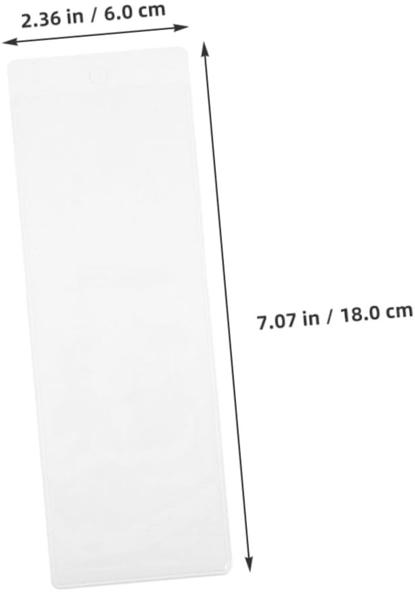 Dailygoods- Bladwijzerhoezen 5 Stuks - Waterdichte Bescherming - Transparante PVC - Bladwijzerhouder - Fotobox-Hoezen - Helder Zicht - Boekomslagen