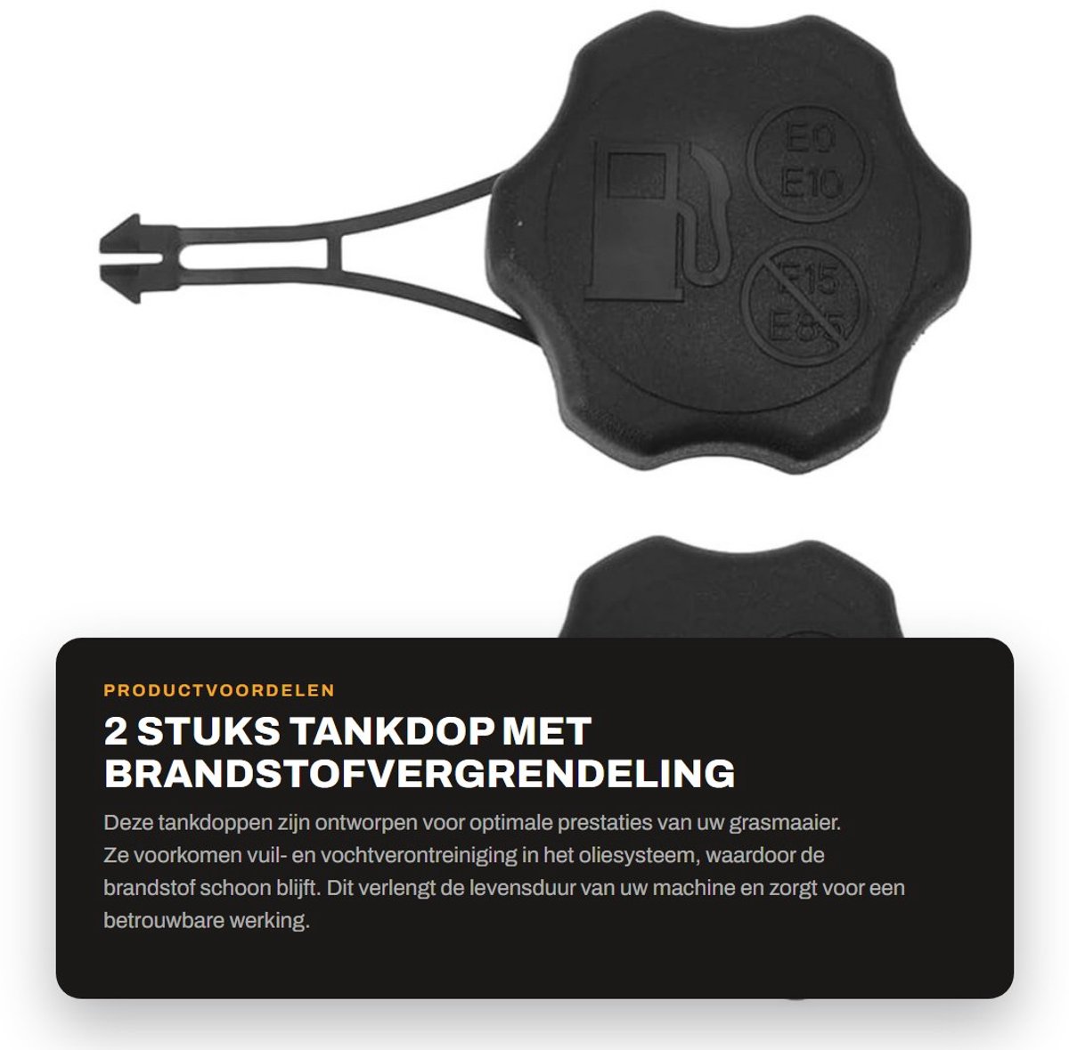 Dailygoods- Tankdop Efficiënte Brandstofvergrendeling - Geschikt voor Grasmaaier - Motorgrasmaaier - Verlengde Levensduur - Voorkomt Vuil/Vocht - Optimale Productprestaties - Brandstoftankdeksel