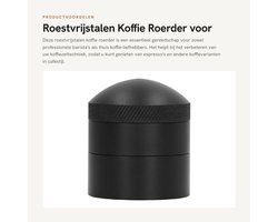 Dailygoods- Koffie Roerder Professioneel - Koffie Verdeler - Handheld Koffie Distributeur - Roestvrij Staal - 58mm - Voor Café en Thuis - Koffieverdeler