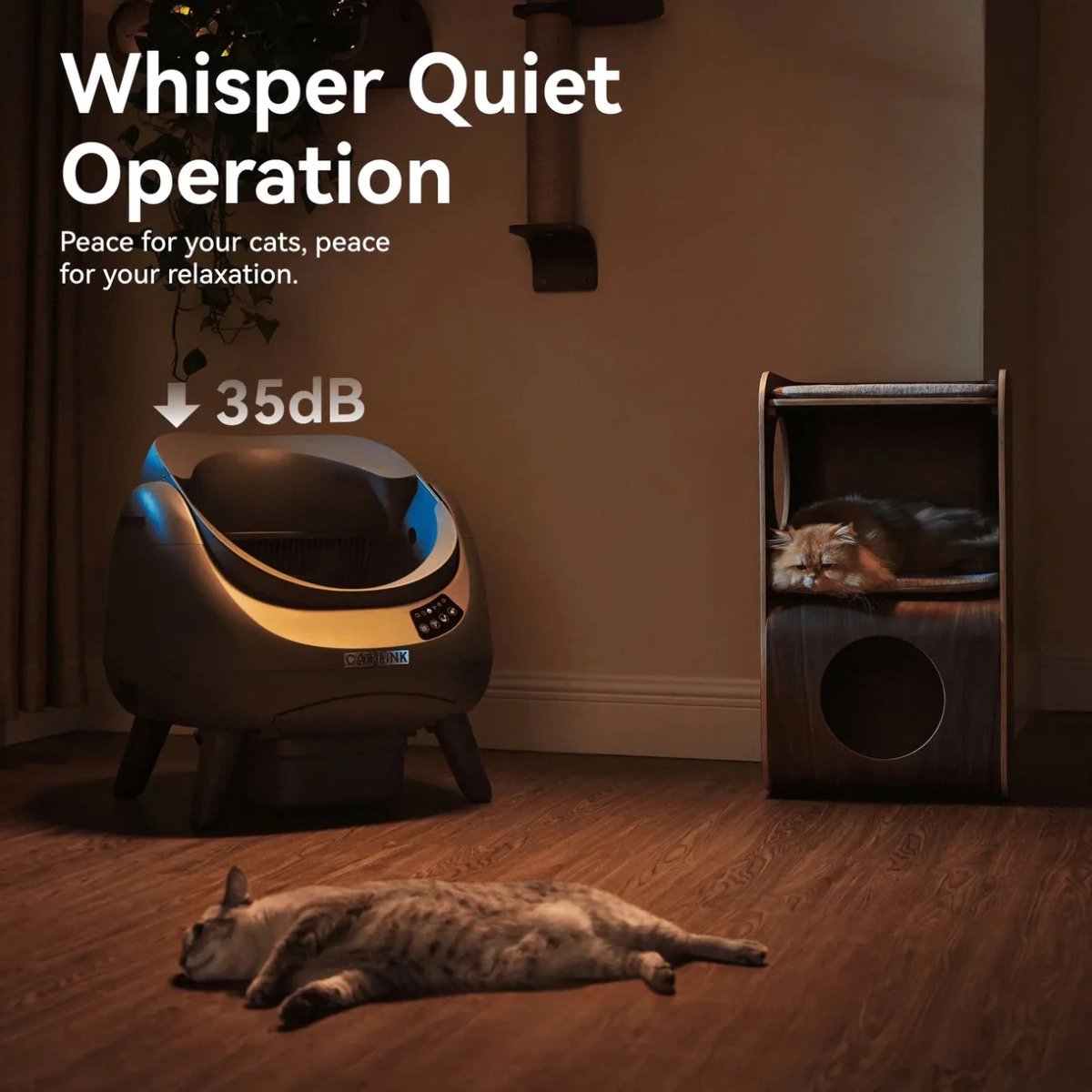 CATLINK Open X - Open Top Zelfreinigende Automatische Kattenbak Wit thumbnail 8