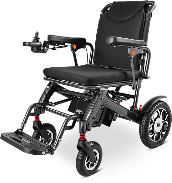 ZygenAir YHWL-003 Elektrische Rolstoel - 24V13Ah Batterijen - Lange Actieradius 25 km - Aluminium Frame - 12° Klimvermogen - Opvouwbaar & Lichtgewicht Ontwerp - 360° Joystick - Veilig en Stabiel - Zwart