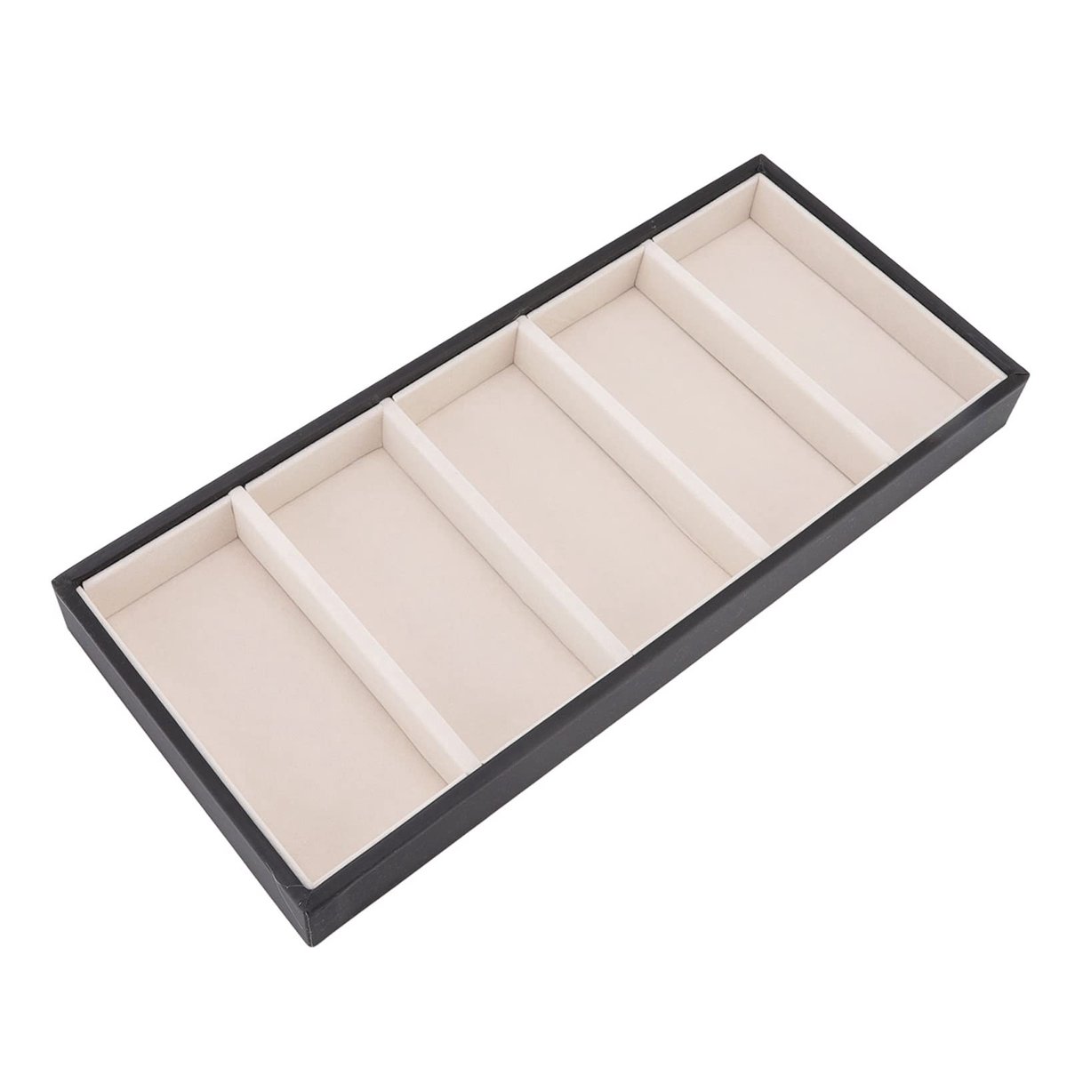 Dailygoods- Zonnebril Organizer Ruimtebesparend - Brillenkoker met 5 Vakken - Stevige MDF - Opbergkoffer - Leren Bekleding - Stijlvolle Presentatie