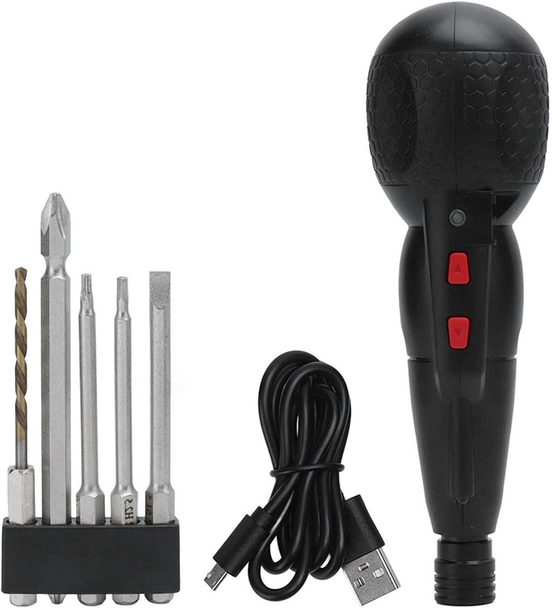 Elektrische Schroevendraaier Set - Accu Schroevendraaier - Schroeven Monteren - Geïntegreerd LED Licht - 10W - Grijs Zwart