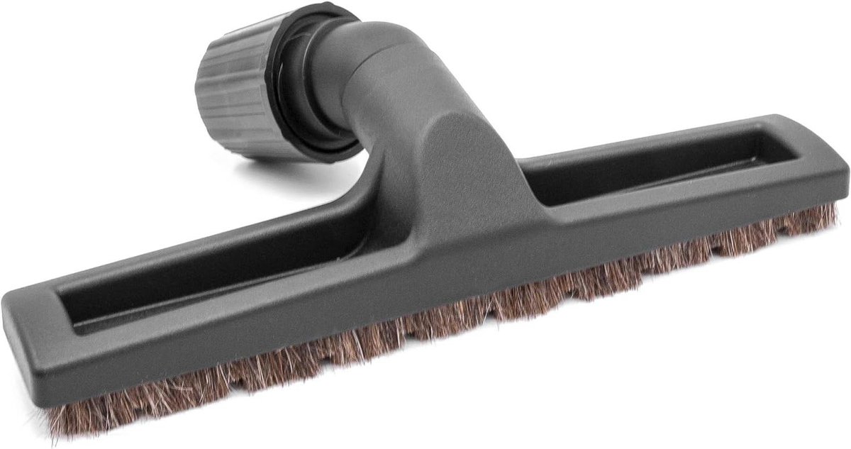 Vloermondstuk Harde Vloeren - Stofzuigermondstuk Parket - Stofzuigen Huis - Met Paardenhaarborstels - 30 cm Breed - Zwart