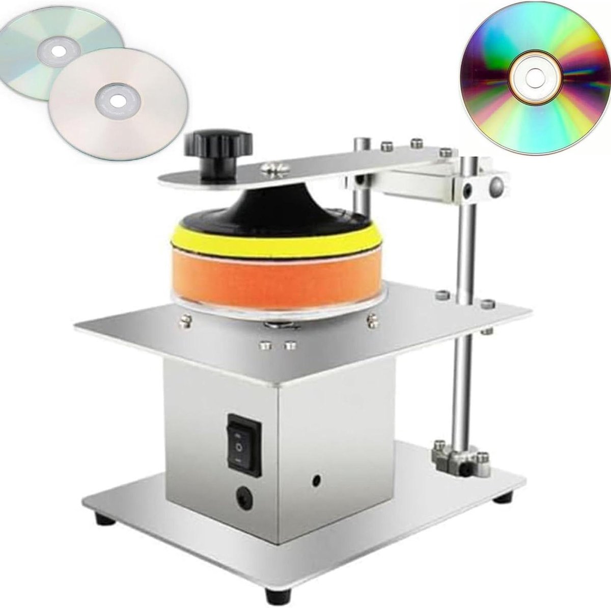 Schijf Polijstmachine - CD DVD Reparatie - Schijven Herstellen - 200W Motor - 28 x 18 x 24 cm - Zilver