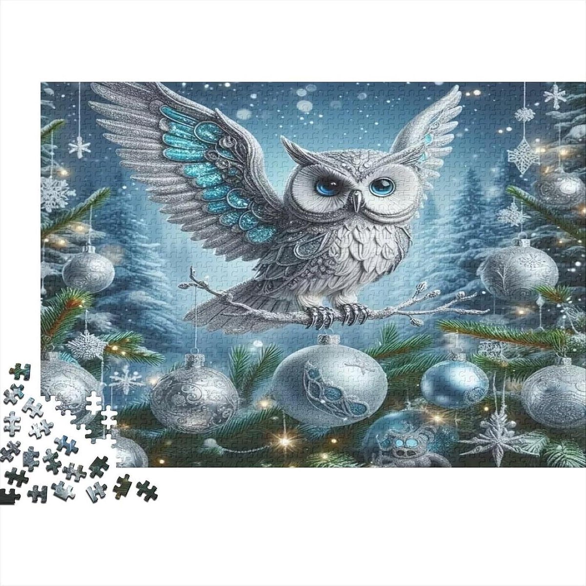 Puzzel 1000 stukjes - Papieren puzzel Legpuzzel - Ontspanning thuis - Hoge resolutie print - 52 x 38 cm - Winterbos