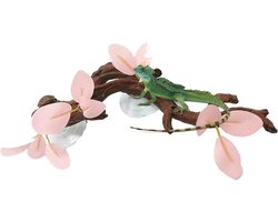 Reptielen Klimtak - Slangen Decoratie - Terrarium Inrichten - Met Zuignap - 30 cm - Bruin