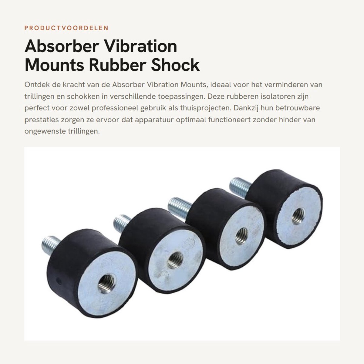 Dailygoods- Vibratie Demper Rubber - Gummi Isolator - Schokabsorber - Geluidsreductie - Anti Vibratie - Betrouwbare Prestaties - Trillingsisolator