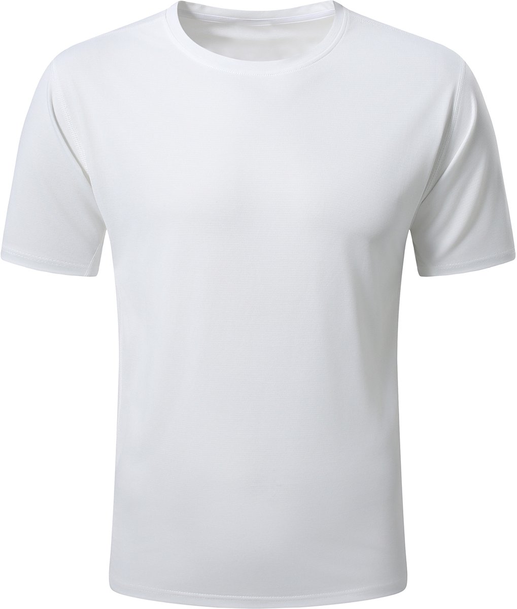 YOUTHUP Heren Casual Sport Korte Mouw T-Shirt Koel Ademend Wit