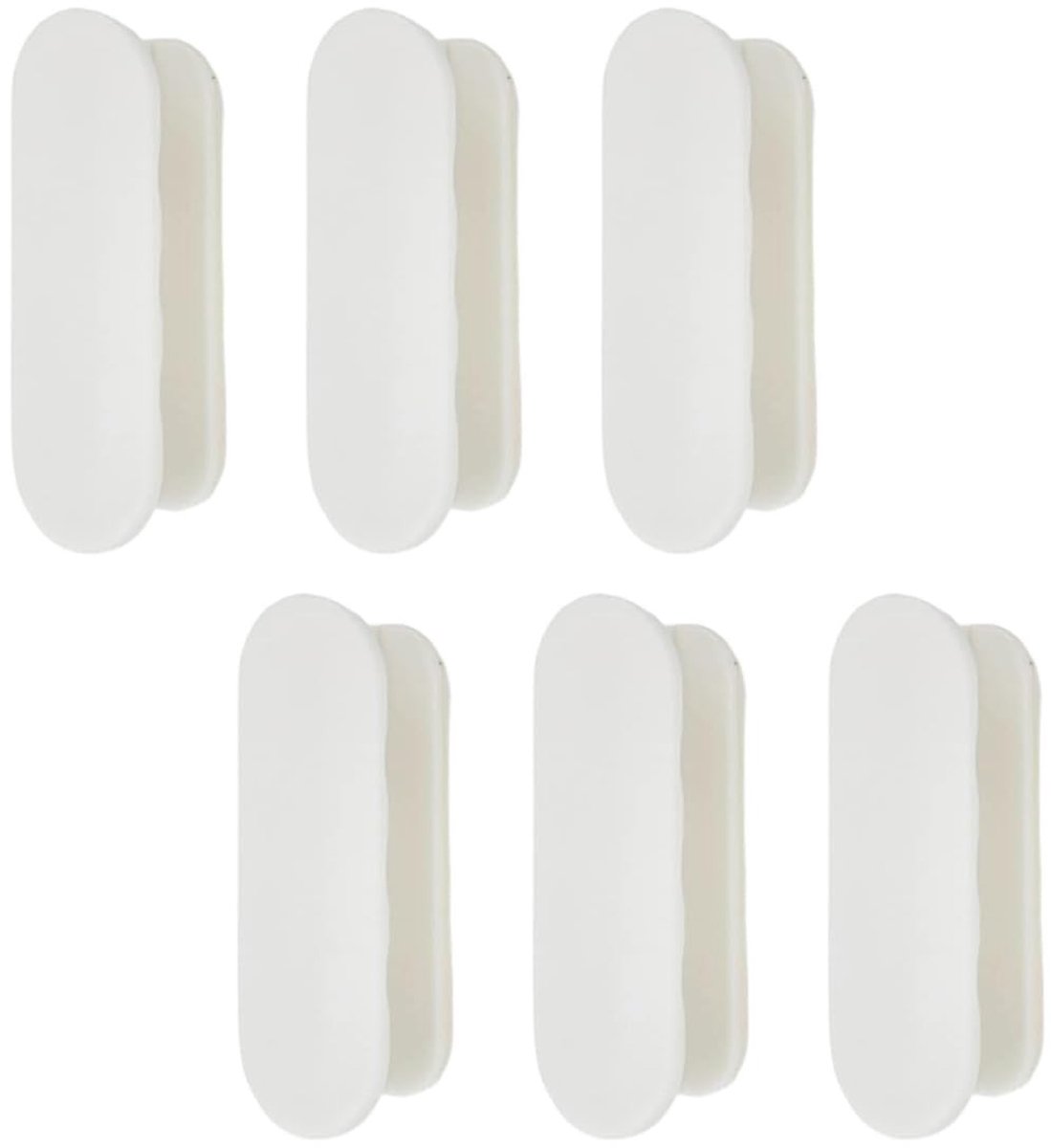 Dailygoods- Balkondeurgreep 6 Stuks - Zelfklevende Deurgrepen - Kunststof Handgrepen - Kastdeurgrepen - Duurzaam - Afmetingen 9 x 3,2 x 2 cm - Handgreep