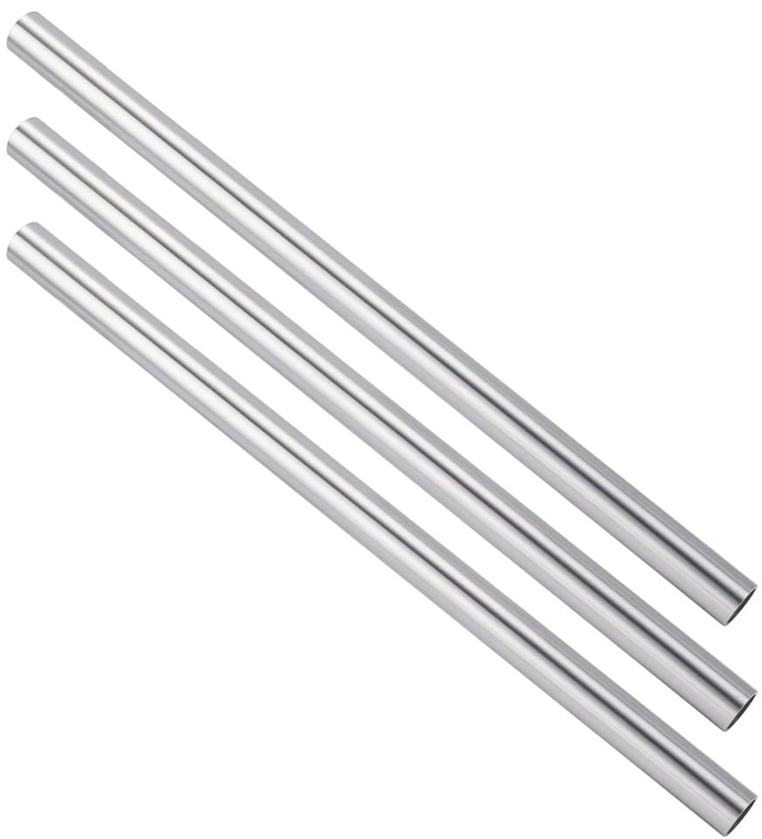 Dailygoods- Stalen Buis 3 Stuks - Koudgewalst - Naadloos - Roestvrij Staal 304 - 0,6 Inch OD - 0,5 Inch ID - 30,7 cm Lengte - Metalen Pijp