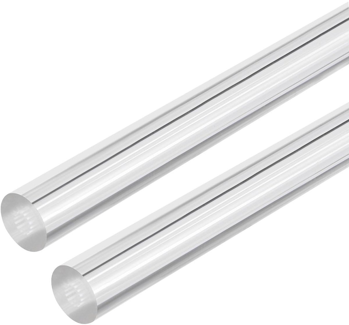Dailygoods- Acrylstang 1/2 inch x 25 cm - 2 Stuks - Decoratieve Staven - Weerbestendig - Hoge Transparantie - Voor Verlichting en Knutselprojecten - Acrylstaaf