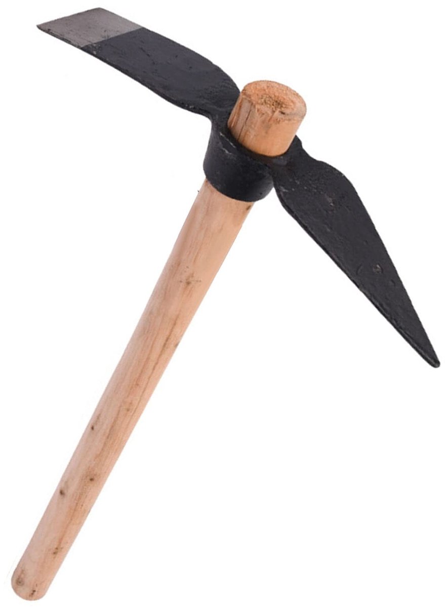 Dailygoods- Tuinplukker Dubbelzijdig Gebruik - Tuingereedschap - Houten Handvat - Hoog Koolstofstaal - Stevig en Solide - Antislip Handvat