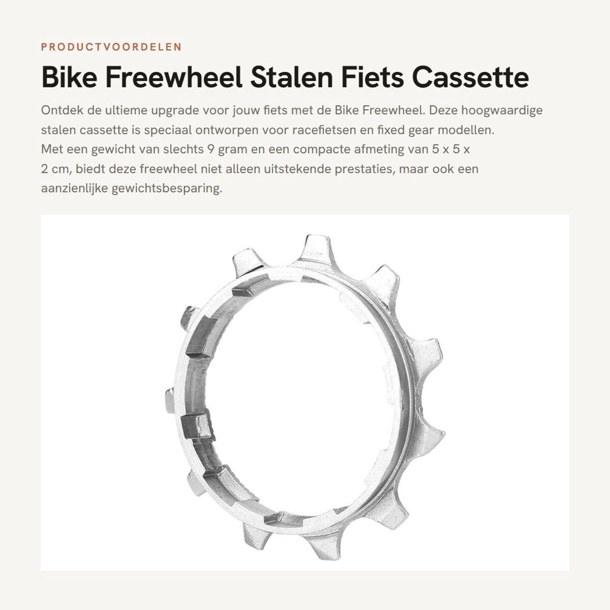 Dailygoods- Fiets Cassette Stalen - 11 Speed - Racefiets Onderdelen - Fixed Gear - Lichtgewicht - Schokbestendig