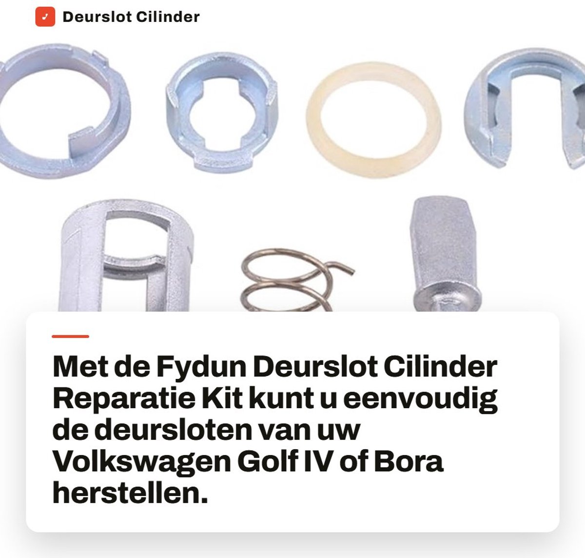 Dailygoods- Deurslot Cilinder Reparatieset - Deurslot Buitendeur - Deurslot Binnendeur - Deursloten - Deurslot met Sleutel - 7 Stukken Metaal