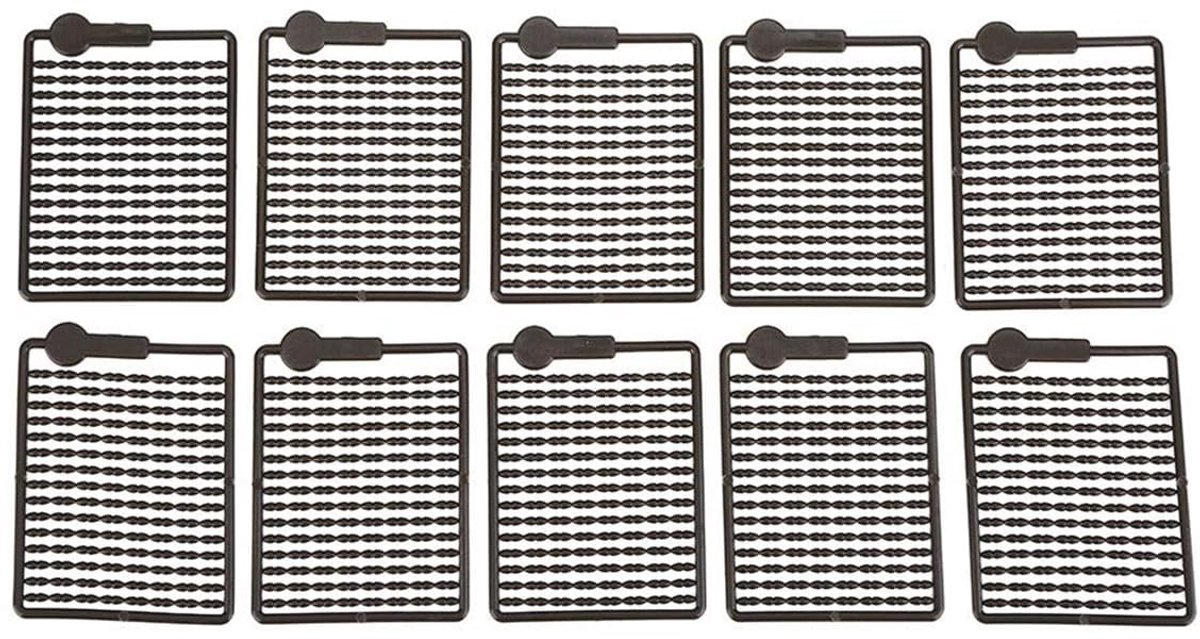 Dailygoods- Haar Rigs 10 Stuks - Gebogen Karperhaak - Anti-Klit Wartel - Aas Stoppers - Vlochten Lijn Verlengers - Effectieve Visoplossing - Karper Rigs