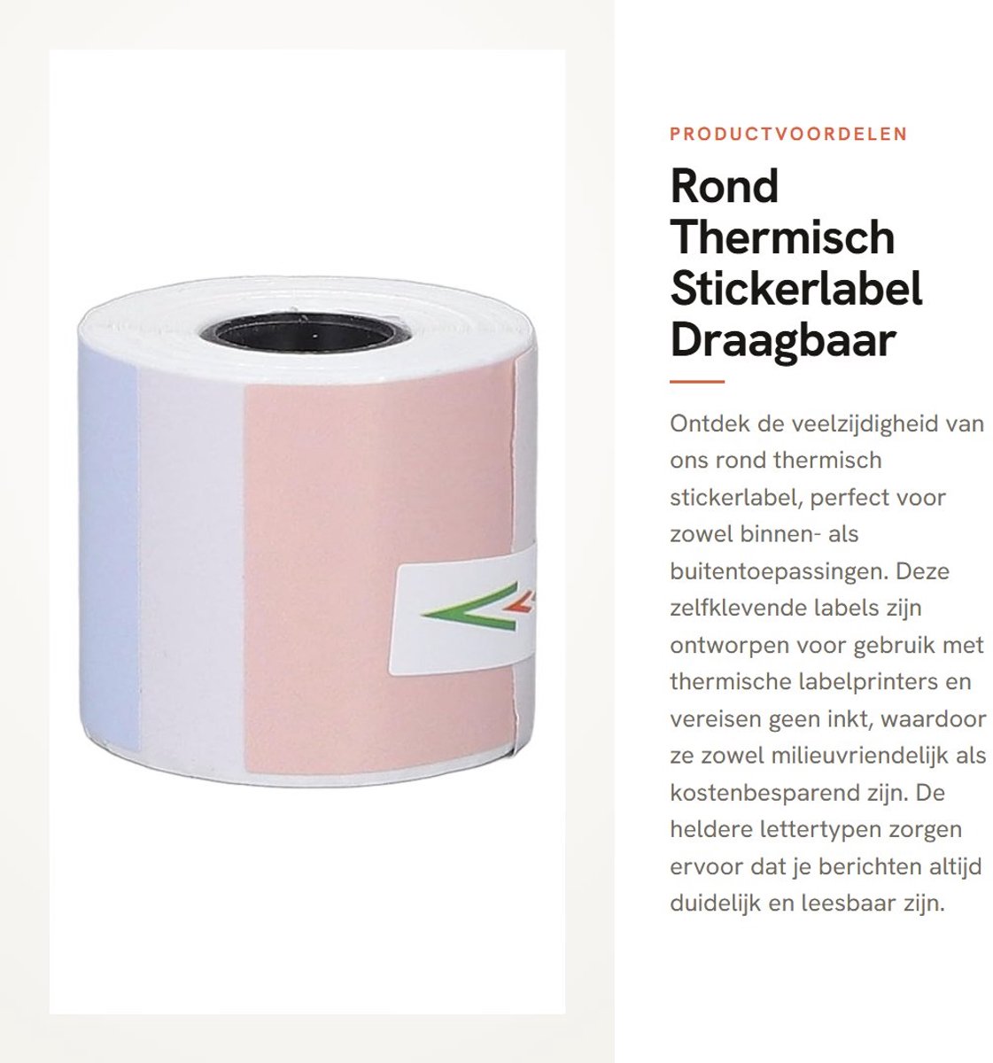 Dailygoods- Thermisch Stickerlabel Draagbaar - Zelfklevend - 160 Vellen - 30x30mm - Compatibel met Thermische Etikettenprinter - Eenvoudig aan te brengen - Etiketten