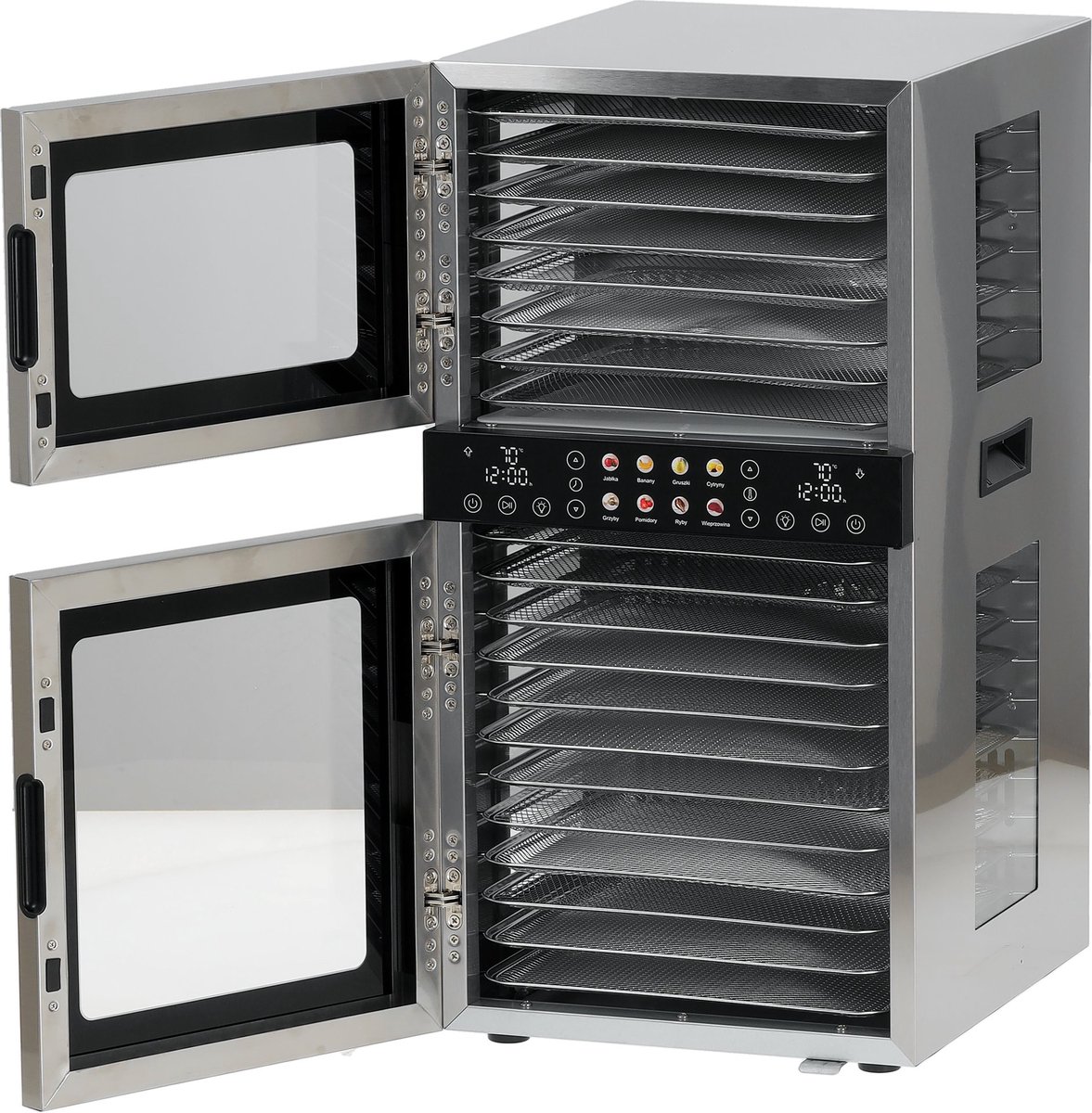 YATO 1500 Watt Voedseldroger / Droogoven / Dehydrator (2 Droogkamers) 20 TRAYS