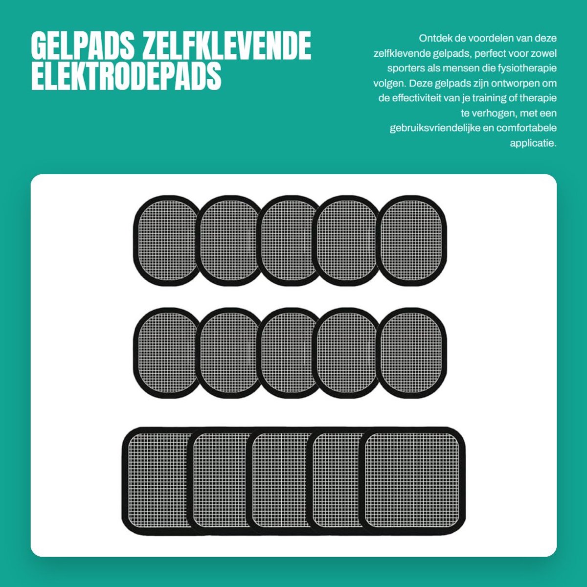 Dailygoods - Gelpads - Zelfklevende Elektrodepads - Eenvoudig te gebruiken - Fysiotherapie - Vervangbare Gelpatches - Geschikt voor Sporters - Drie Stuks