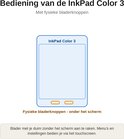 PocketBook InkPad Color 3 met fysieke bladerknoppen onder het scherm.