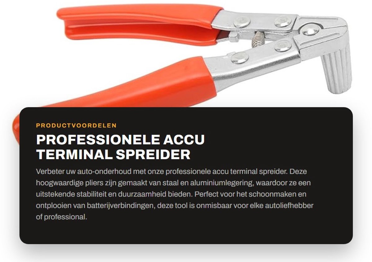 Dailygoods - Professionele Accu Terminal Spreider - Aluminiumlegering Pliers voor Duurzaam Auto Onderhoud