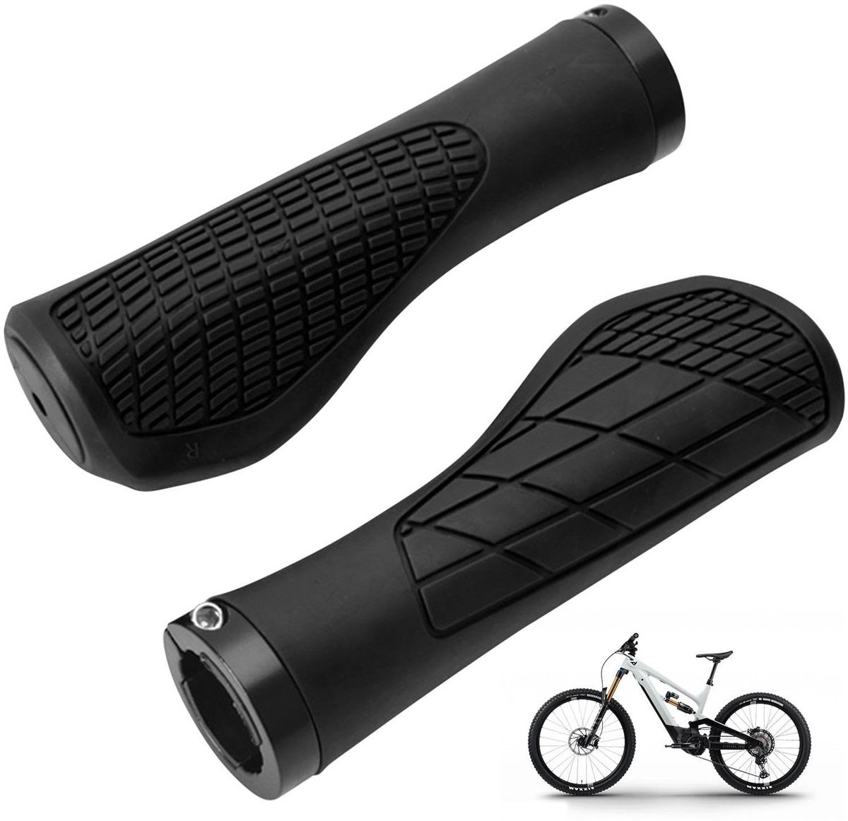 Dailygoods- Fietshandvatten Ergonomisch - Antislip Rubber - Aluminium Beugel - 22mm - Duurzaam - Comfortabel - Vibration Reducer - Fietshandgrepen