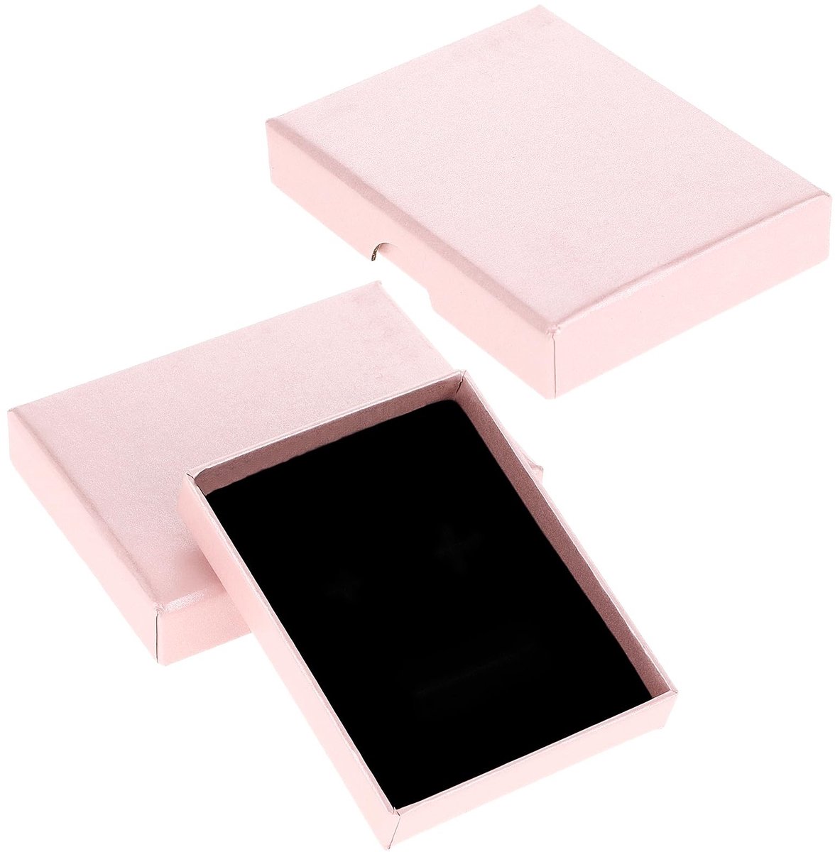 Dailygoods- Sieradenbox 2 Stuks - Cadeaudoos - Kartonnen Opbergdoos - Organisator voor Kettingen/Armbanden - Elegante Geschenken - 9x7x1.8cm - Cadeaubox