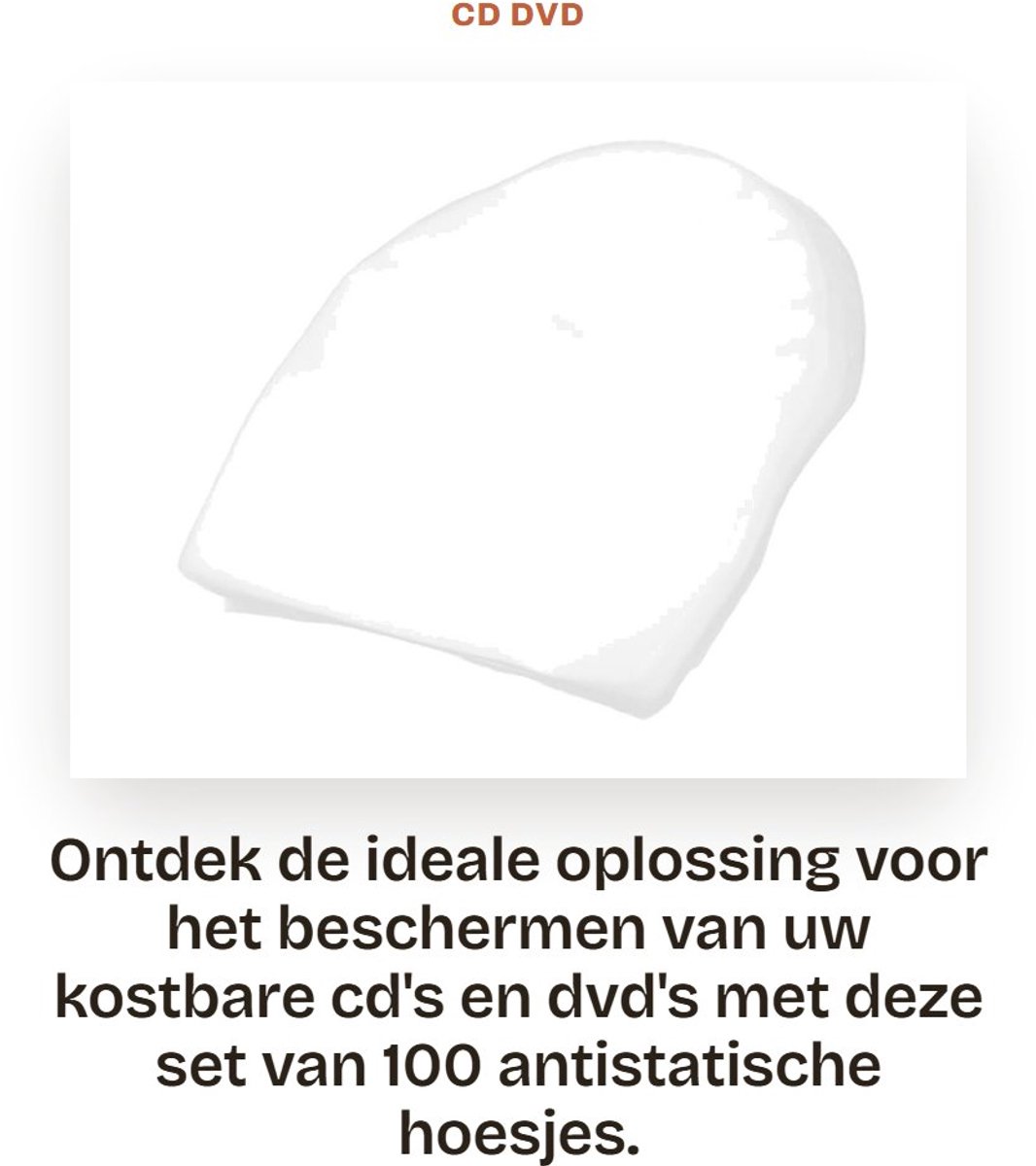 Dailygoods- CD/DVD Hoezen 100 Stuks - Antistatische Beschermhoezen - Doorzichtige Plastic Binnenhoezen - Stof- en Vloeistofbestendig - 12,5 x 12,5 cm - Duurzaam en Effectieve Gegevensbescherming - Cd Hoes