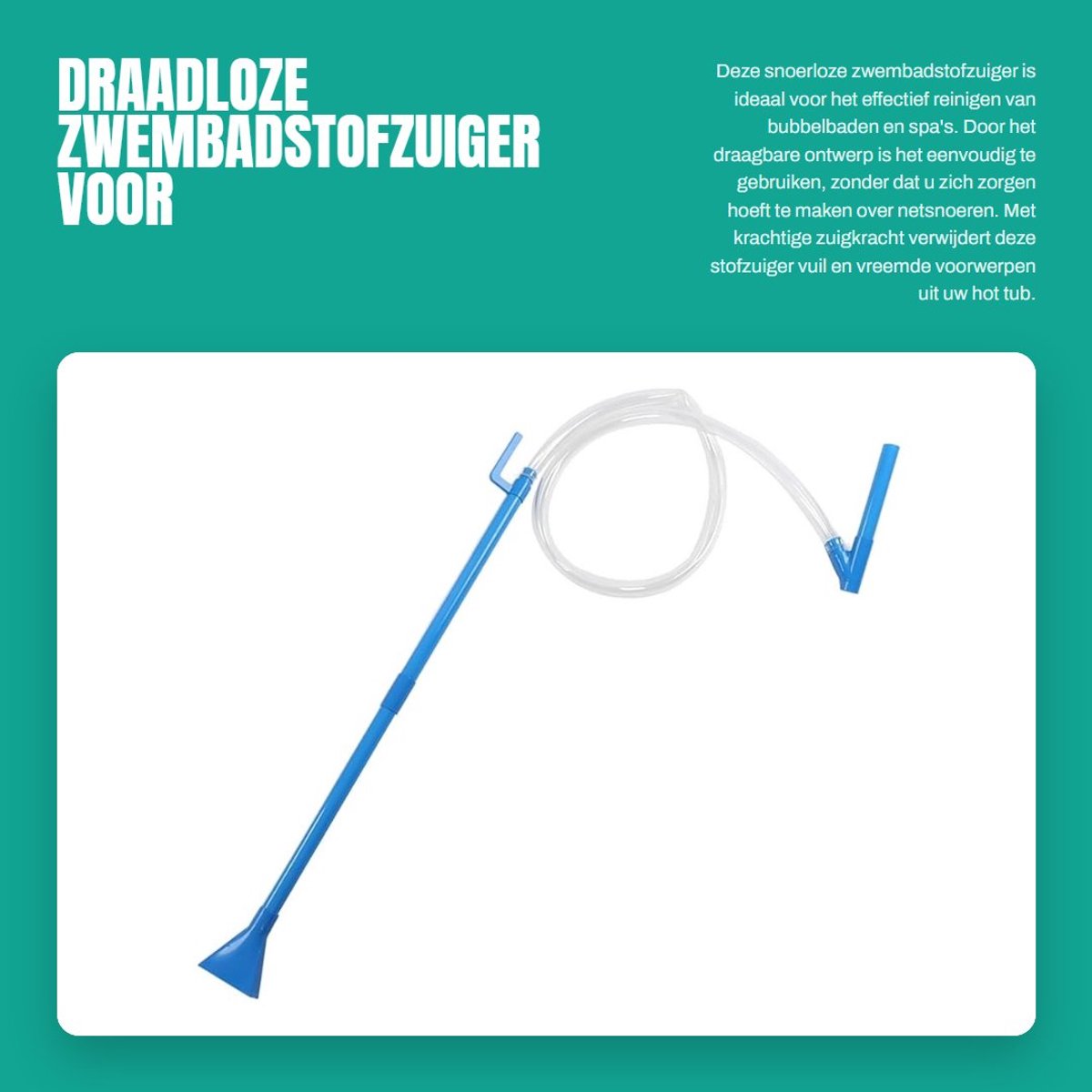 Dailygoods - Draadloze Zwembadstofzuiger voor Bubbelbaden en Spa's