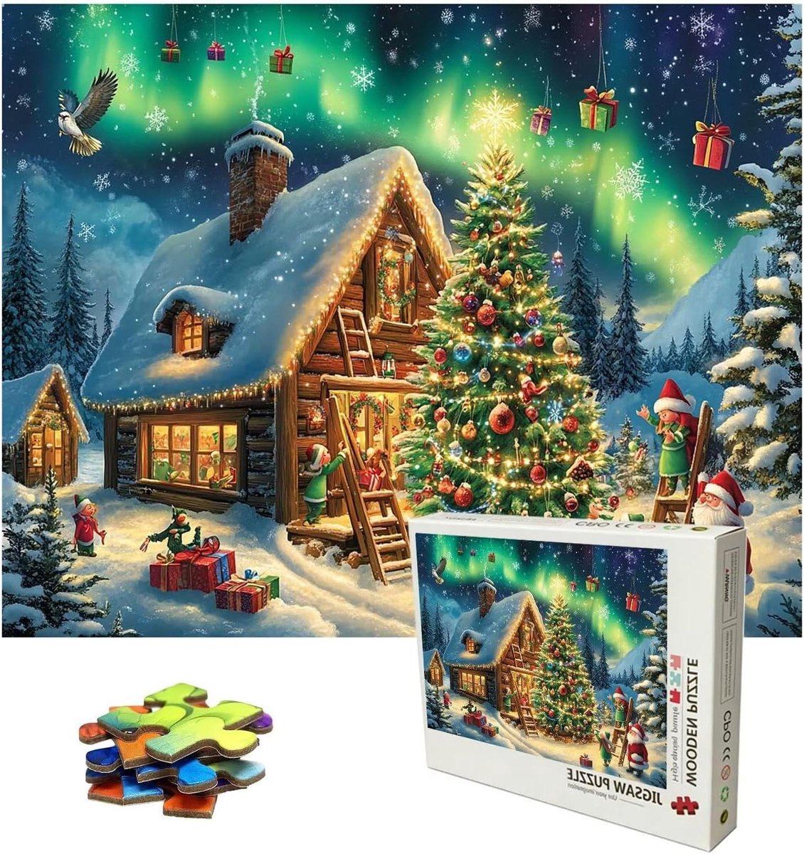 Legpuzzel 1000 stukjes - Houten puzzel Volwassenen - Ontspanning en Creativiteit - Anti-glare afwerking - 75x50 cm - Cottage
