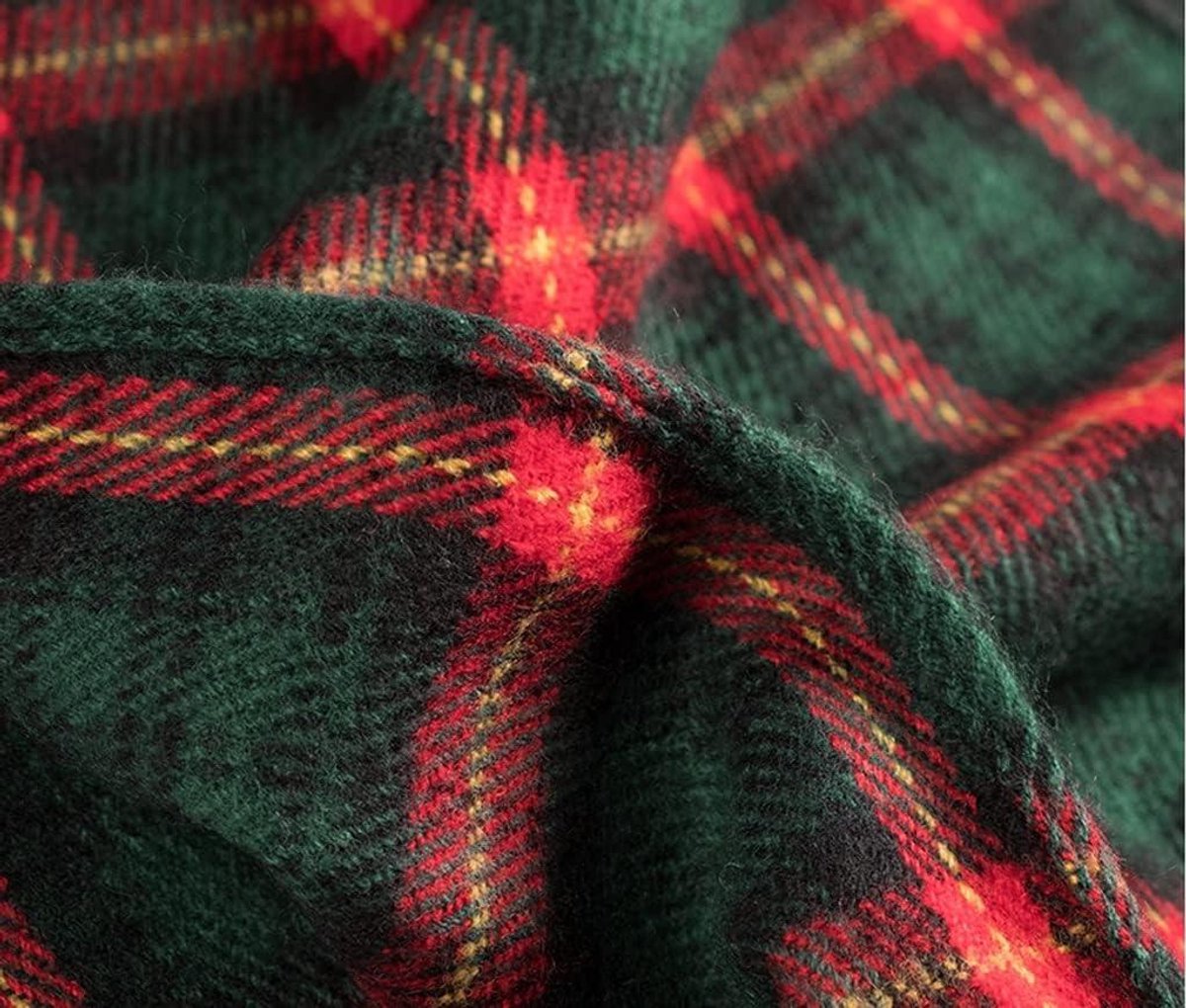 Dames Sjaal - Winter sjaal wrap - Warm Blijven - Zachte Acryl - 163cm x 30cm - Tartan