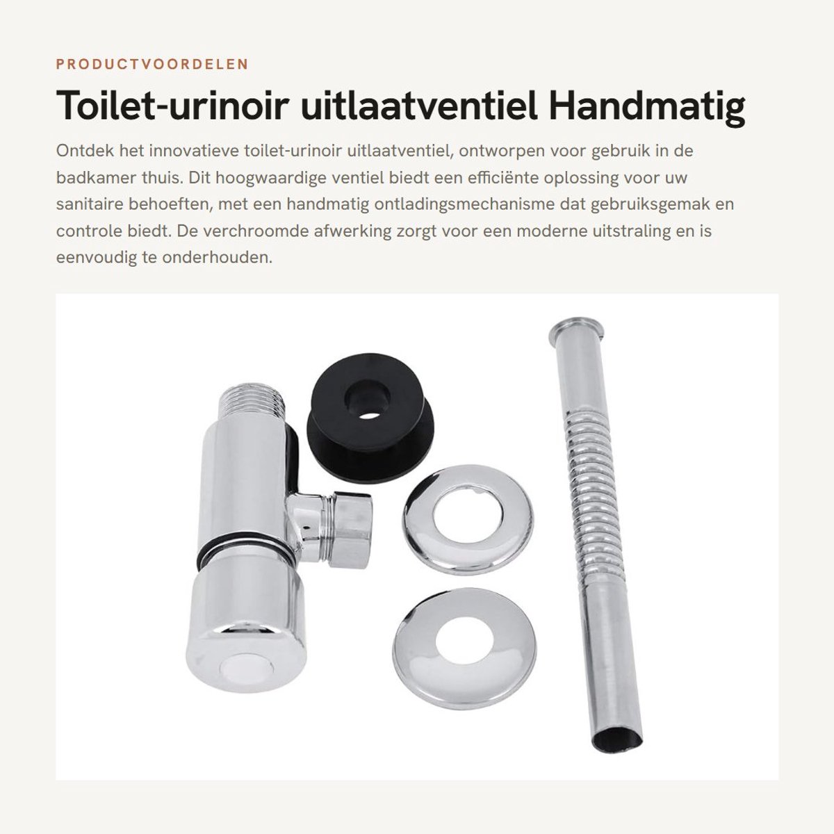 Dailygoods- Urinaalventiel met handmatig ontladingsventiel - Urinoirblokjes - IverClean-accessoires - Voor thuis - Badkamer - Schokbestendig - Urinoir