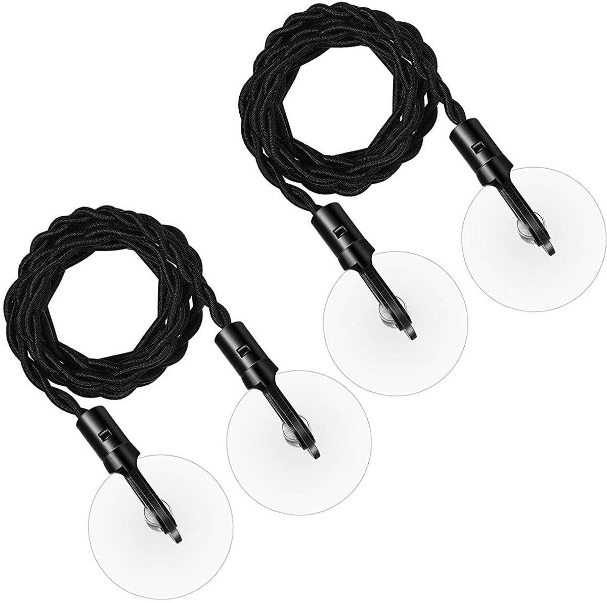 Dailygoods- Waslijn Uittrekbaar - Draagbaar - Campingaccessoires - Waslijn met Haken - Waslijn met Zuignappen - Rubberband Materiaal - Drooglijn