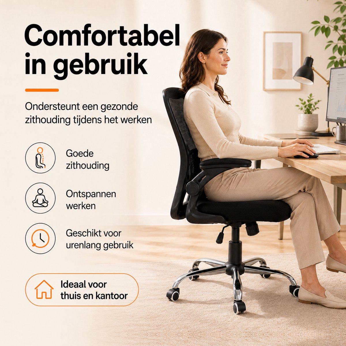 Infinity Goods Ergonomische Bureaustoel met 4D Lendensteun - afbeelding 3