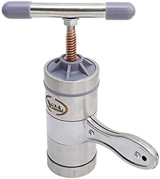 Pastamachine Roestvrij Staal - Noedelmaker Thuis - Zelf Pasta Maken - Robuuste Constructie - 5 Koppen - Zilverkleurig van Pastamachine — afbeelding 3