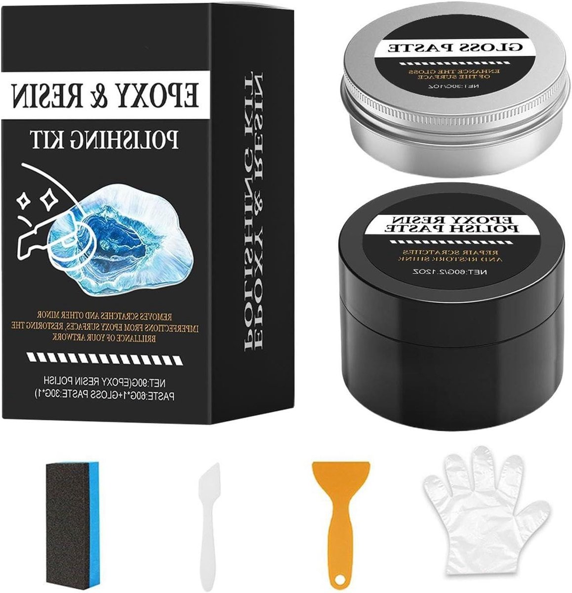 Hars Polijstkit - Buffing Coating Cleaner - Voorwerpen Herstellen - Verwijdert Krassen - 60 ml - Niet gespecificeerd