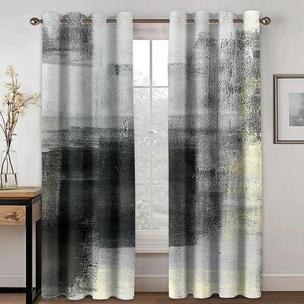 Gordijnpanelen Abstracte Kunst - Raambekleding Graffiti Print - Slaapkamer Decoratie - 3-Laags Polyester - 107 x 160 cm x2