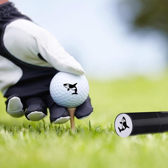Golfbal Stempel - Ball Stamper Marker - Golfbal Identificatie - Sneldrogende Inkt - 09 cm Afdruk - Zwart — afbeelding 2