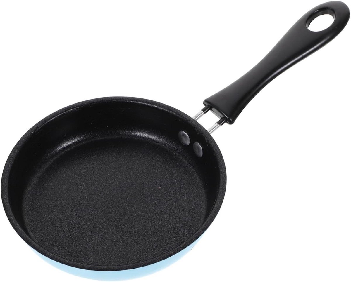 Mini Koekenpan - Koekenpan Set - Ontbijt Bakken - Non-stick Coating - 25x13x3cm - Blauw