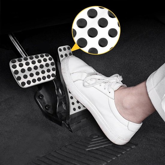 Autopedalen Set - Pedaalhoezen Gasrem - Verbeteren Rijcontrole - Antislip Rubber Strips - Universeel - Zwart — afbeelding 2
