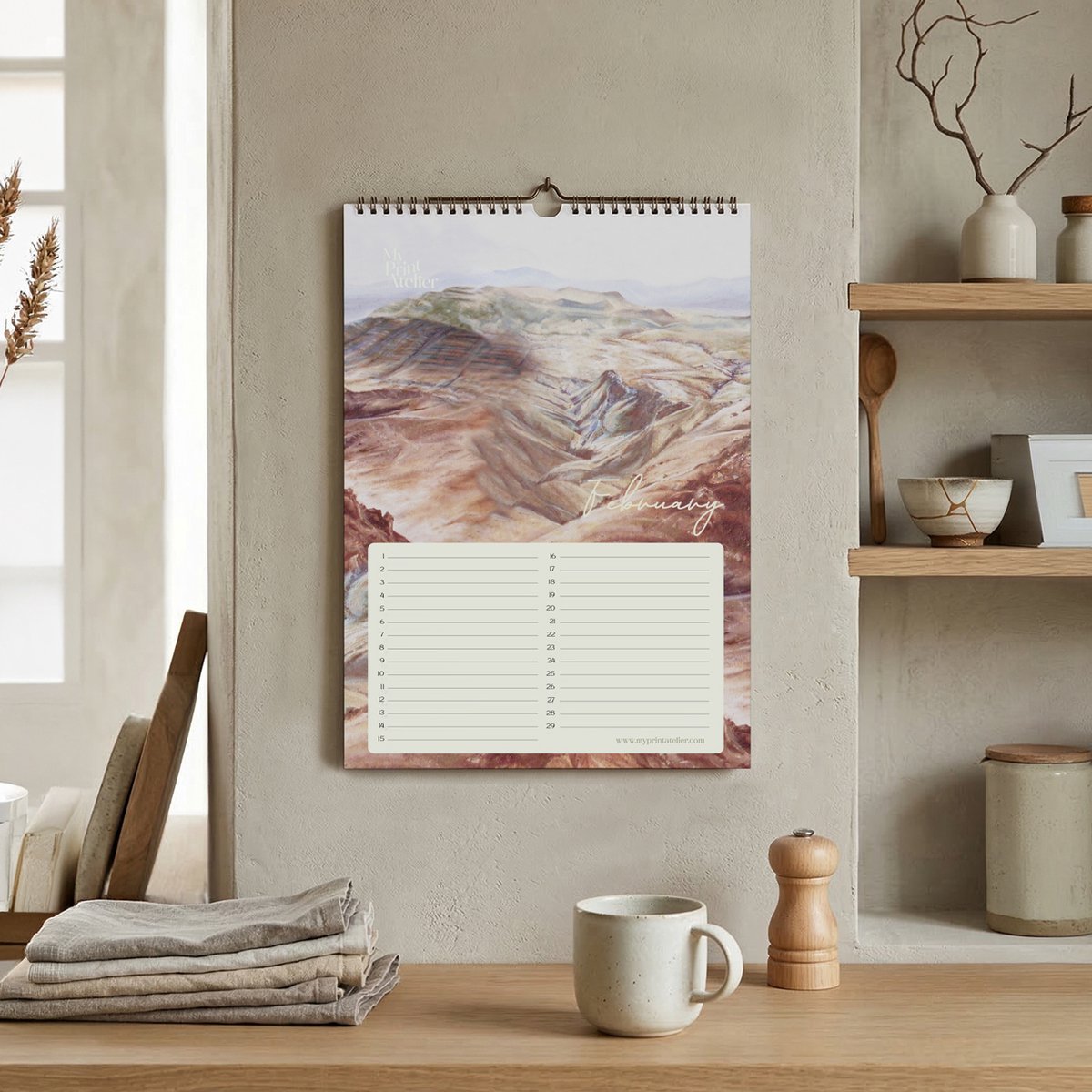 Verjaardagskalender Signature Landscapes - Annet Weelink Design Landschappen - A4 - Eeuwigdurende Kalender - Premium Papier