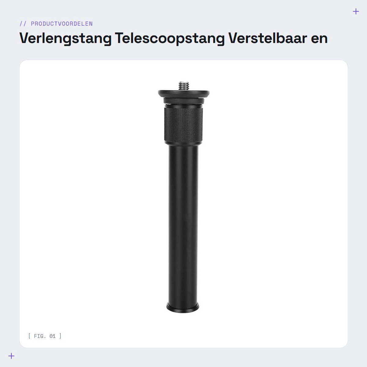 Dailygoods- Verlengstang - Verstelbaar - Telescoopstang - Monopod - Accessoires - Hoge kwaliteit