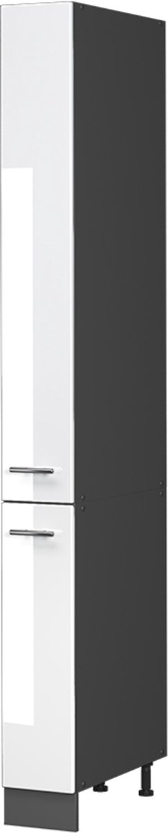 Vicco Apotheekkast Fame-Line, Wit Hoogglans/Antraciet, 20 cm