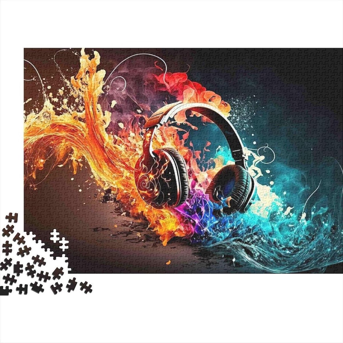 Papier Puzzel - Volwassen Puzzel - Geheugentraining - Muziek Motief - 1000 Stukjes - Kleurrijk