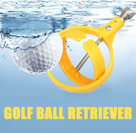 Golfbalvanger - Uitrekbare golf raper - Golf sport accessoire - Waterbal vangstang - uitschuifbaar 205cm, automatische greep, geen bukken nodig - Roestvrij staal - 40×7×7 cm, 7 cm kop - Geschikt voor golfbanen - Geel — afbeelding 4