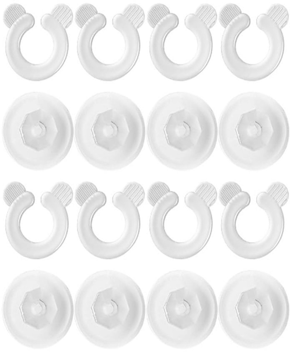 Dailygoods- Dekbedovertrekset 8 Stuks - Dekbedclips voor Dikke Dekbed - Bevestigingstang - Transparant - Kunststof - Eenvoudig te Gebruiken