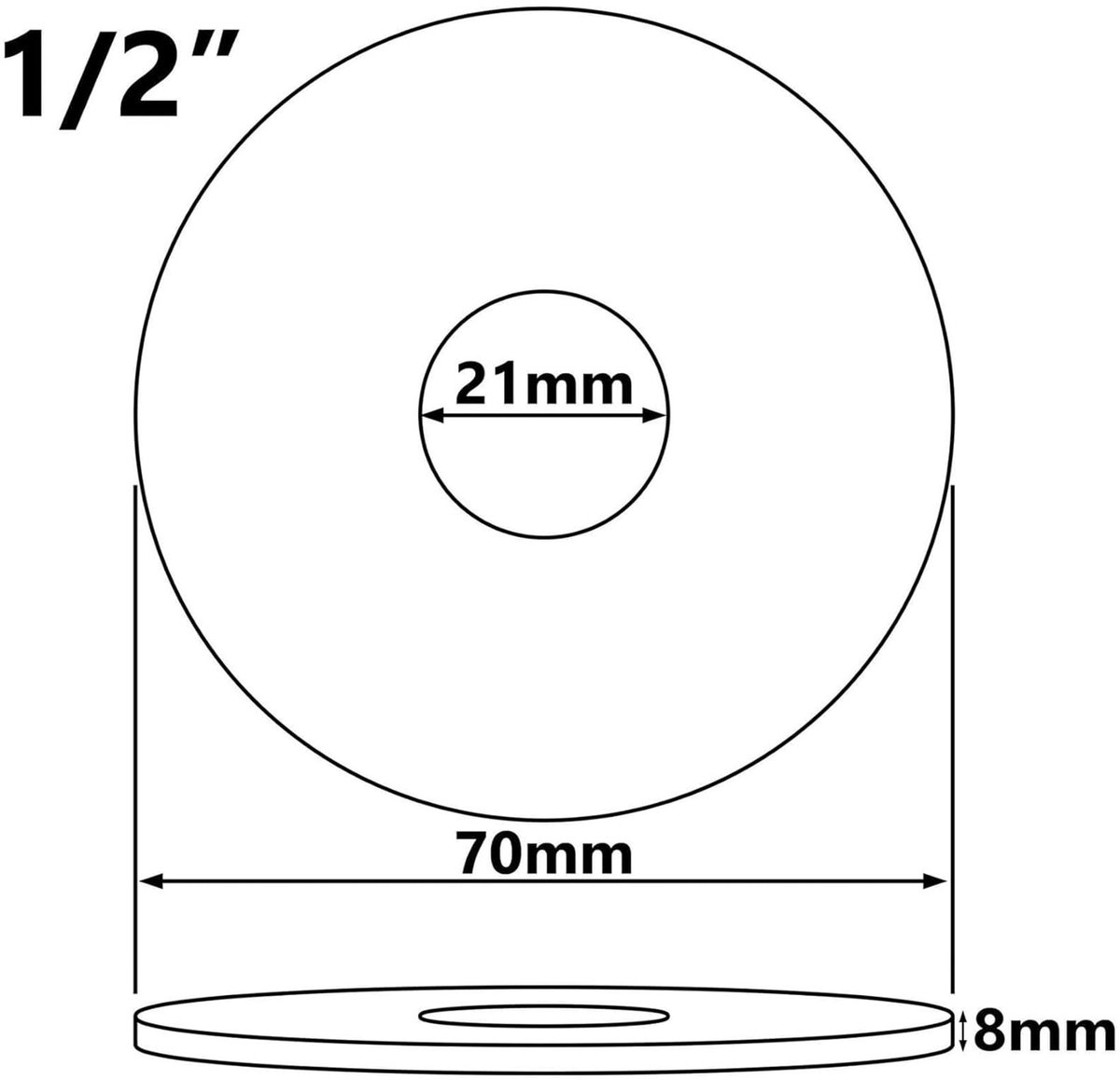 Dailygoods- Douchepijp Cover Hoge Kraag - 2 x 21mm - Roestvrij Staal - Chroom - Sanitair - Beschermlaag tegen vocht en stof - Kraancover